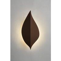 BHS Lighting Lesley LED Leaf Style Outdoor Wall Light in Brown