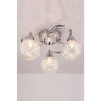 Harper Living LED Semi-Flush Ceiling Light, Swirl Arms, 3000K in Silver