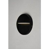 BHS Lighting Orvi 11cm Round Outdoor Wall Light in Black
