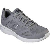 Skechers Men's Dynamight 2.0 Lace Up Memory Foam Trainer in Grey | Size: 9