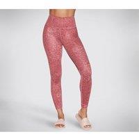 Skechers Women's Go Sculpt HW Leopard Legging in Dark Pink | Size: Small