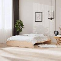 Berkfield Home Bed Frame Solid Wood 160x200 cm in Brown
