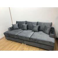 HOB Furniture Charles Cinema Sofa - 11ftx6ft in Black