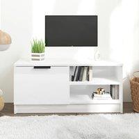 Berkfield Home TV Cabinet High Gloss White 80x35x36.5 cm Engineered Wood