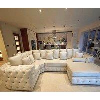 HOB Furniture Royal Surrey U Shape Chaise Sofa - Sofa Only - 12ftx6ftx6ft in Cream