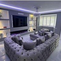 HOB Furniture Royal Surrey U Shape Chaise Sofa - Sofa Only - 12ftx6ftx6ft in White