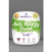 Slumberdown Anti Allergy All Seasons Combi 15 Tog (4.5+10.5 tog) Duvet in White | Size: Super King