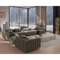 HOB Furniture Thomas Linear Designer Couch - 14ftx17ft in Light Green