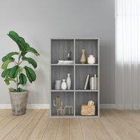 Berkfield Home Book Cabinet/Sideboard Grey Sonoma 66x30x98 cm Engineered Wood | Size: 66 x 30 x 98 cm