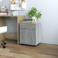Berkfield Home Rolling Cabinet Grey Sonoma 45x38x54 cm Engineered Wood | Size: 45 x 38 x 54 cm