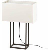 Netlighting Vesper 2 Light Table Lamp Brown with Beige Shade E27