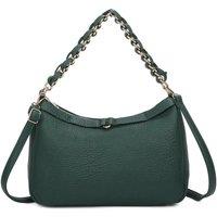 Fontanella Fashion Women's Kara PU Knotted Strap Chain Shoulder Bag in Emerald