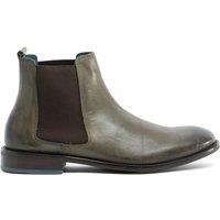 Oswin Hyde Men's Douglas Premium Leather Chelsea Boots in Dark Green | Size: 10