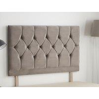 Somnior Ziggy Plush Velvet 32 Upholstered Divan Bed Headboard in Silver | Size: Small Single