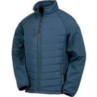 Result Men's Black Compass Padded Soft Shell Jacket in Navy | Size: Medium