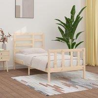 Bed Frame Solid Wood Pine 100x200 cm