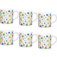 KitchenCraft 6-Piece Multi-Stars Espresso Cups Set