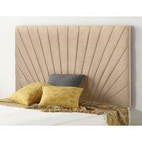 Somnior Platinum Plush Velvet 32 Upholstered Divan Bed Headboard in Beige | Size: Super King