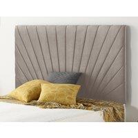 Somnior Platinum Plush Velvet 32 Upholstered Divan Bed Headboard in Silver | Size: Super King