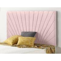 Somnior Platinum Plush Velvet 32 Upholstered Divan Bed Headboard in Pink | Size: Super King