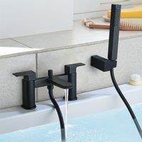 Nes Home Matte Black Modern Bathroom Bath Shower Mixer Tap