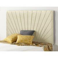 Somnior Platinum Linen Fabric 32 Upholstered Divan Bed Headboard in Cream | Size: Super King