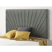 Somnior Platinum Linen Fabric 32 Upholstered Divan Bed Headboard in Mid Grey | Size: Super King