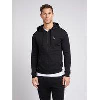 U.S. POLO ASSN. Men's Double Horsemen Zip Hoodie in Black | Size: Large