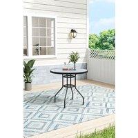 Round Tempered Glass Garden Coffee Table