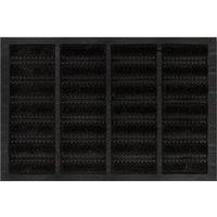 Berkfield Home Door Mat Rectangular 40x60 cm Rubber & Coir in Black