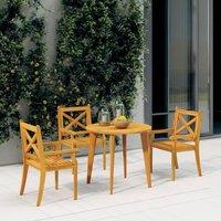 Berkfield Home Outdoor Dining Chairs 3 pcs Solid Wood Acacia