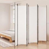 Berkfield Home 6-Panel Room Divider White 300x220 cm Fabric