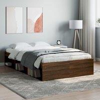 Berkfield Home Bed Frame Brown Oak 120x190 cm Small Double