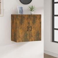 Berkfield Home Wall Cabinet Smoked Oak 60x31x60 cm Engineered Wood in Brown | Size: 60 x 31 x 60 cm