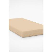 Belledorm Easy Care 200 Thread Count Cotton Polyester Percale 28cm Fitted Sheet in Yellow | Size: King