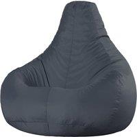 icon Recliner Indoor Outdoor Bean Bag Khaki Bean Bag Chair in Charcoal