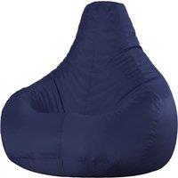 icon Recliner Indoor Outdoor Bean Bag Khaki Bean Bag Chair in Navy