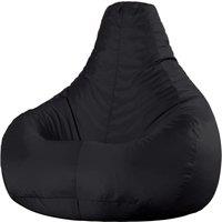 icon Recliner Indoor Outdoor Bean Bag Khaki Bean Bag Chair in Black