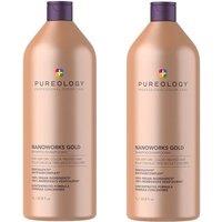 Pureology Nanoworks Gold Shampoo 1000ml Supersize Double Pack in Clear