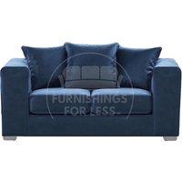 Ella Boxed Arm Plush Velvet Fabric 2 Seater sofa Gold
