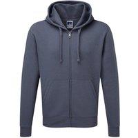 Russell Men's Authentic Full Zip Hooded Sweatshirt Hoodie in Grey | Size: XS