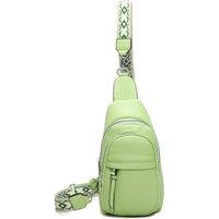 Fontanella Fashion Women's Dohara Dual Compartment PU Crossbody Sling Bag in Pale Green