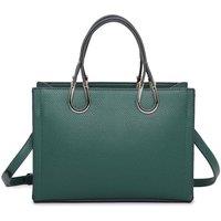Fontanella Fashion Women's Elvis Printed 3D Tape PU Leather Top Handle Bag in Emerald