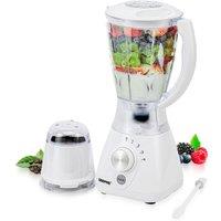 Geepas 1.5L Jug Blender Smoothie Maker Mixer Coffee Spice Grinder in White