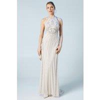 Coast Women's Honoured Sculpting Halterneck Embellished Wedding Dress in Ivory | Size: 12