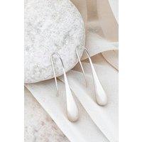 Otis Jaxon London Women's Polished Teardrop Sterling Silver Drop Earrings