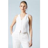 Coast Women's Premium Tailored Bridal Waistcoat in Ivory | Size: 12
