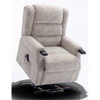 More4Homes Ashfield Electric Fabric Single Motor Rise Recliner Mobility Chair in Cream