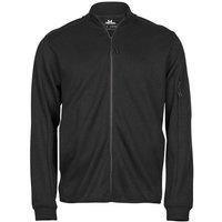 TEE JAYS Men's Full Zip Athletic Jacket in Black | Size: Medium