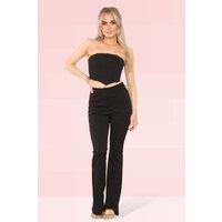 ELAINA FASHION Women's 2 Piece Black Set Corset & Trousers | Size: Medium